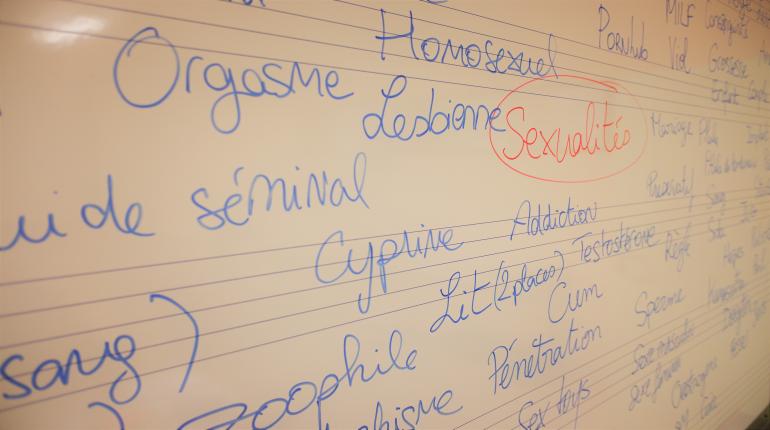 Tableau brainstorming sexualités mots
