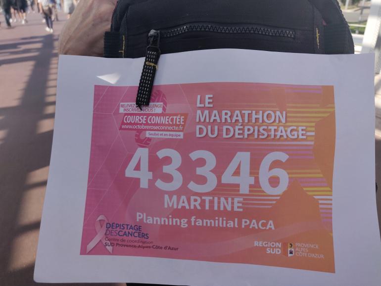 Dossard Octobre Rose 2020 Nice