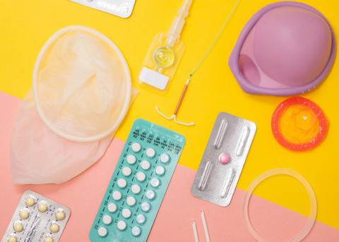 Exemples de contraceptions : DIU, pilule, préservatif interne et externe