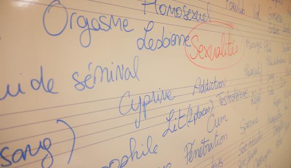 Tableau brainstorming sexualités mots 