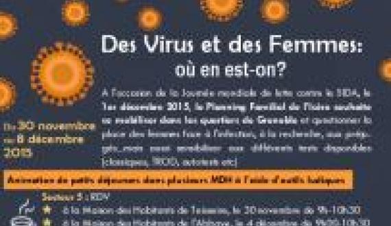 Mobilisation du Planning Familial autour du 1 décembre 2015, journée mondiale de lutte contre le SIDA