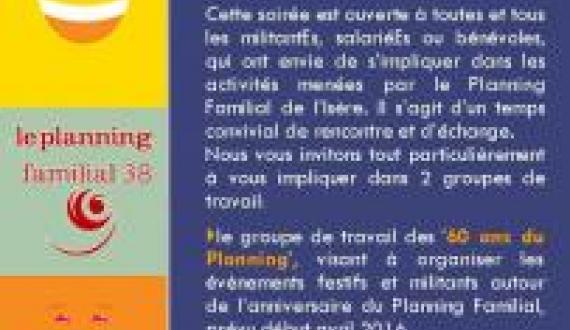 Apéro des bénévoles, le 16 février 2016 à partir de 18h30 à Grenoble