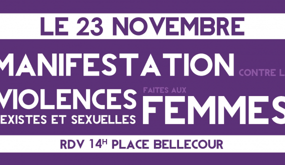 Visuel manifestation Lyon 23 novembre