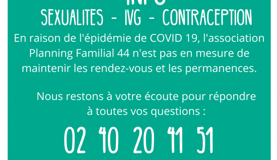 Informations sur la permanence téléphonique Planning Familial Loire Atlantique