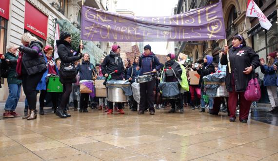 8 mars Bordeaux Batucada Cortège manif