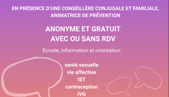 Tous les 1er et 3ème mercredis du mois. 14h30-17h30. Avec ou sans RDV. 0241887073