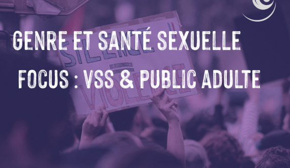 titre de la formation avec un fond d'une manifestation contre les violences sexistes et sexuelles