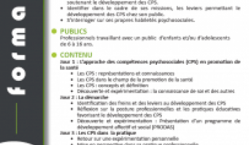 Formation CPS (Compétences Psychosociales) 
