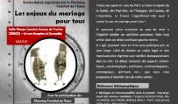 Rencontres et controverses sur le Mariage pour Tous, le 22 janvier 2013, de 18h-20h, Salle Rouge