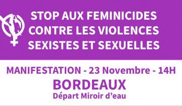 Manifestation contre les violences sexistes et sexuelles à Bordeaux