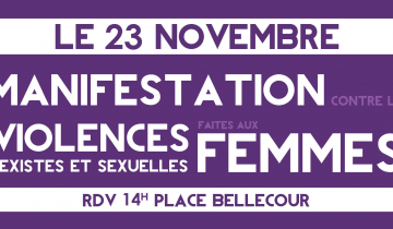 Visuel manifestation Lyon 23 novembre