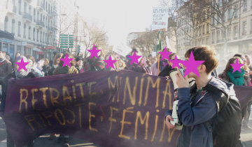 Cortège féministe à Lyon le 16 janvier