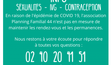 Informations sur la permanence téléphonique Planning Familial Loire Atlantique