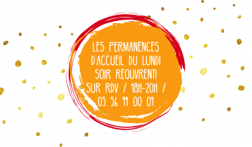 rond où il y a une annonce pour la réouverture de la permanence du lundi soir sur rendez-vous