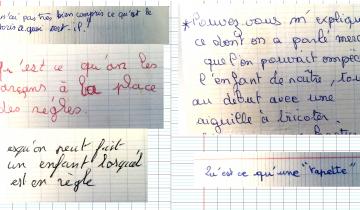Questions des élèves pour une séance d'éducation sexuelle