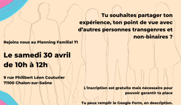 Informations Groupe d'échange personnes trans et nb à Chalon