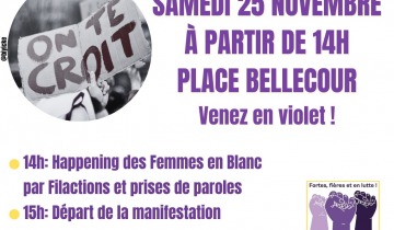 Samedi 25 novembre à partir de 14H Place Bellecour