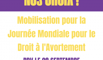 Nos corps Nos choix - mobilisation le 28 septembre