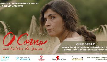 Affiche du film, protagoniste en premier plan d'un champ de blé